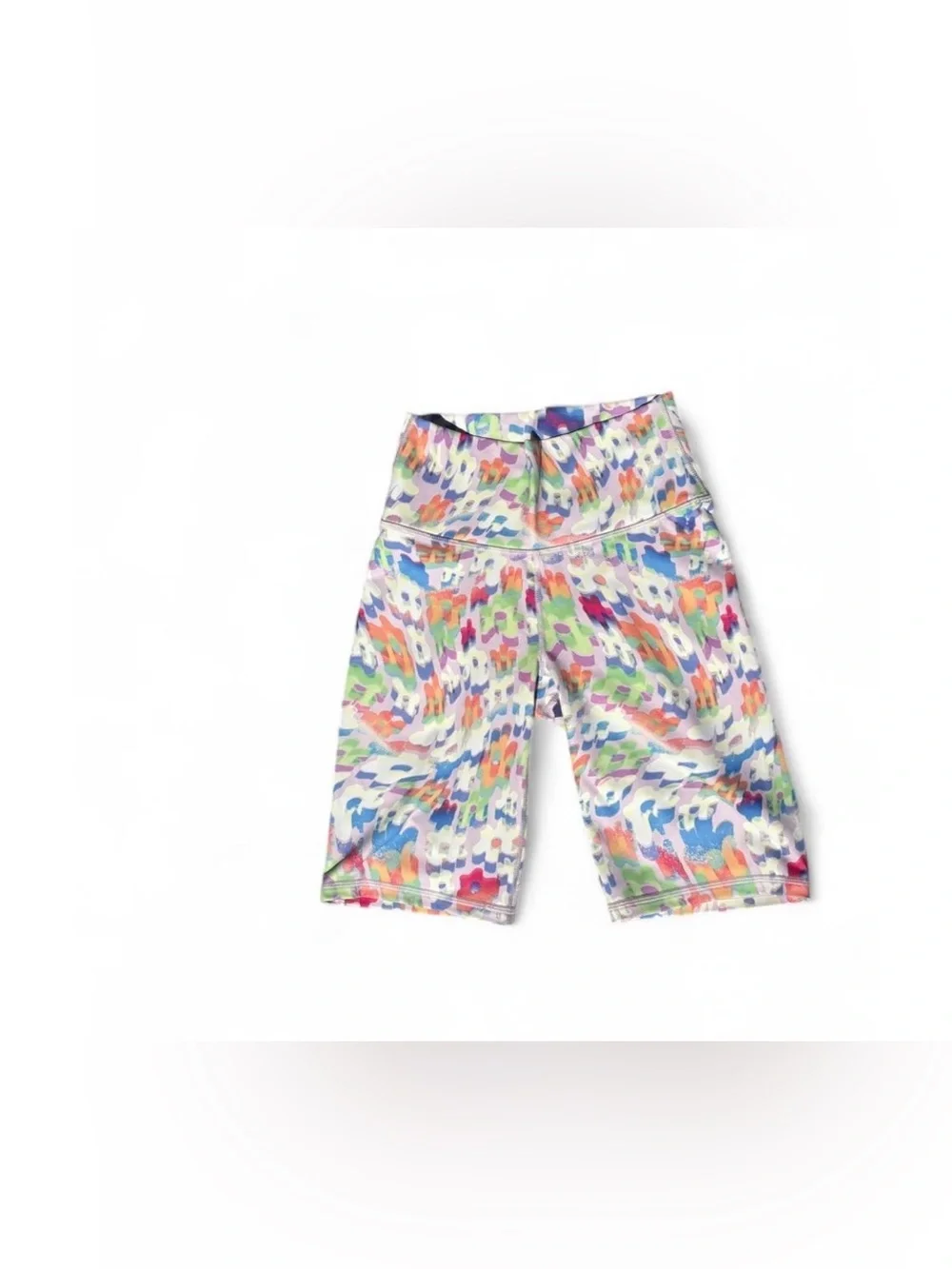 NWT Fabletics Define PowerHold High-Waisted 9'' Shorts New Wave Floral Size XS